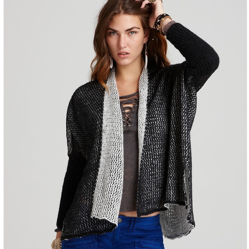 Peekaboo Lace Back Cardigan Sweater